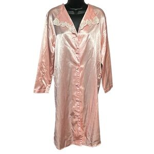 Victoria’s Secret VINTAGE Medium Large 90s Pink Satin Nightgown
